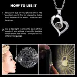 Preserved Red Real Rose with Heart I Love You Necklace，Eternal Flowers Rose Birthday Gifts for Women Her Mom Wife Girlfriend Grandma on Valentines Mothers Day Christmas Anniversary Romant - Image 3