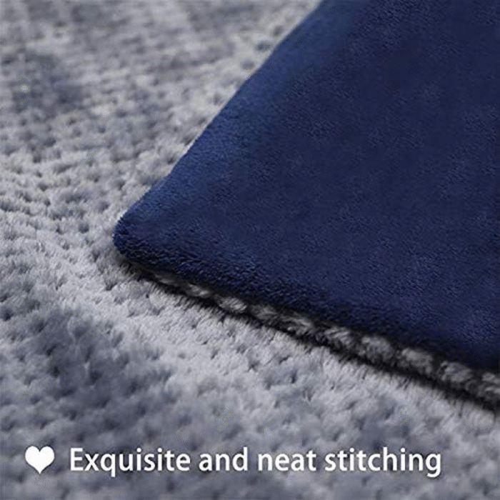 Dog Blankets for Small Dogs & Cats for Couch, Reversible Flannel Blankets for Pets 24X32 Inch,Cat Blankets for Indoor Cats Washable (Blue) - Image 4
