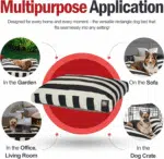 Rectangle Large Dog Bed Washable – Non Slip Comfy Pet Bed – Dog Crate Bed with Removable Washable Cover – Dog Kennel Bed for Sleeping - Dog Bed X-Large Breed 50X42X5 Inch – Black - Image 3