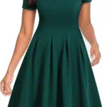 Women'S Vintage Floral Flared A-Line Swing Casual Party Dresses with Pockets