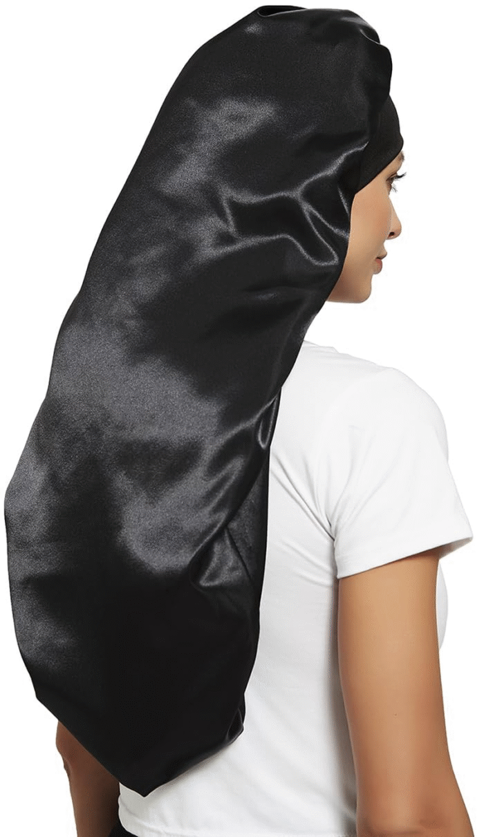 Soft Elastic Band Satin Bonnets for Women, 3 Pcs Silky Head Scarf Hair Wrap for Sleeping Curly Natural Long Hair by - Image 7