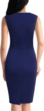 Women'S Retro Ruffle Sleeveless Cocktail Party Pencil Dress - Image 2