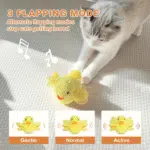 Interactive Cat Toys for Indoor Cats Rechargeable Automatic Chirping Duck Cat Toy with Catnip Auto Beating Wings Cat Toy - Image 5