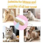 Cat Steam Brush for Shedding with Foldable Handle for Short/Long Haired Pets Spritz Defur Comb for Cats Pet Spray Hair Removal Comb Grooming Tool for Hair Removal & Massage - Image 5