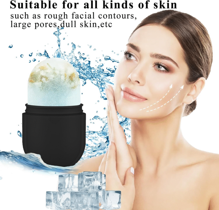 Ice Roller for Face and Eye, Upgrated Ice Face Roller, Facial Ice Roller Skincare Ice Roller, Contour Ice Cube for Face Ice Face Massager, Silicone Ice Mold for Face for Beauty Puffiness Pain Relief - Image 4