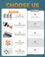 Kitchen Faucet with Sprayer, Kitchen Sink Faucet, SUS 304 Stainless Steel, High Arc Single Handle Brushed Nickel Kitchen Faucets with Pull down Sprayer, Pull Out Kitchen Faucet with Deck Plate - Image 5