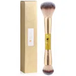 Foundation Powder Brush Double Ended Blush Makeup Brushes, Duo Bronzer Blush Ideal for Cream or Powder