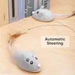 Cat Toys, Electronic Interactive Cat Toys for Indoor Cats, Automatic Cat Toys with Feather Tail, Smart Sensing Mouse Cat Toys with USB Rechargeable for Kitten Indoor Outdoor Activity - Image 4