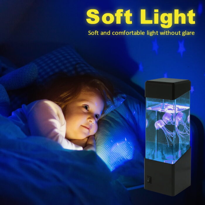 3.12" Jellyfish Battery Powered Lava Lamp, Multicolored Liquid - Image 7