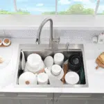 33 Inch Drop in Kitchen Sink Workstation -  33X22 Inch Topmount Single Bowl Workstation 16 Gauge Stainless Steel Drop-In Sinks,Round Corner Basin for Kitchen with Accessories - Image 4