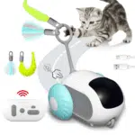 Interactive Cat Toys for Indoor Cats Rechargeable Automatic Chirping Duck Cat Toy with Catnip Auto Beating Wings Cat Toy - Image 9