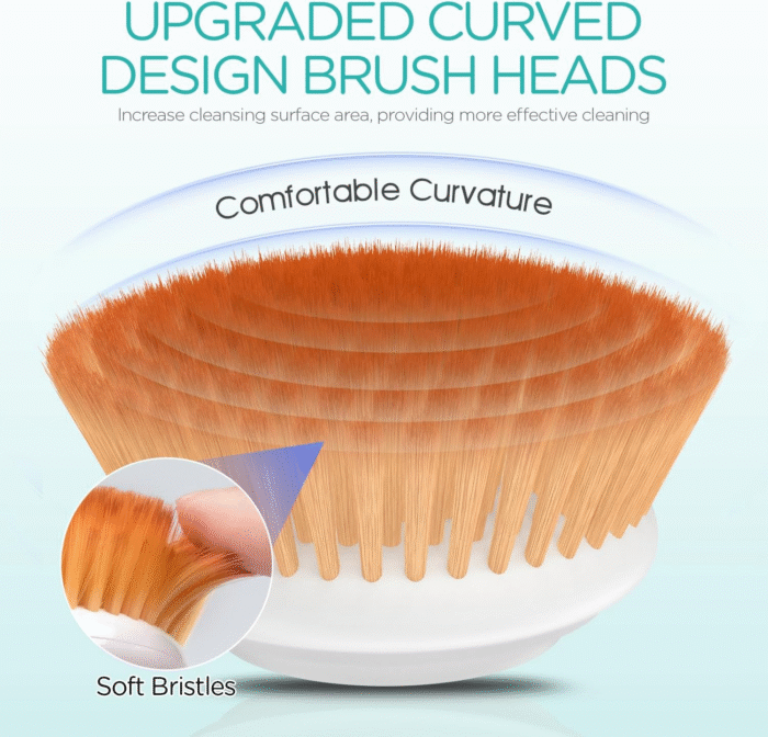 Facial Cleansing Brush-Spin Face Scrubber Exfoliator Rechargeable, 2-Speed Rotation, Electric Face Wash Brushes for Cleansing and Exfoliating, with 2 Brush Heads, Grey - Image 4