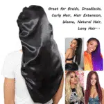 Soft Elastic Band Satin Bonnets for Women, 3 Pcs Silky Head Scarf Hair Wrap for Sleeping Curly Natural Long Hair by - Image 6