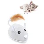 Cat Toys, Electronic Interactive Cat Toys for Indoor Cats, Automatic Cat Toys with Feather Tail, Smart Sensing Mouse Cat Toys with USB Rechargeable for Kitten Indoor Outdoor Activity - Image 3
