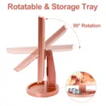 Cosmetic Vanity Mirror, Adjustable LED Light, 1X/10X Magnification, Rose Gold - Image 7