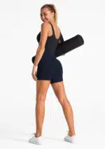 High Waist Yoga Shorts for Women with 2 Side Pockets Tummy Control Running Home Workout Shorts - Image 4