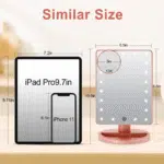 Cosmetic Vanity Mirror, Adjustable LED Light, 1X/10X Magnification, Rose Gold - Image 5