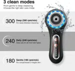 Face Scrubber Exfoliator,Facial Cleansing Brush Rechargeable IPX7 Waterproof with 5 Brush Heads,Electric Face Spin Brush for Exfoliating, Massaging and Deep Cleansing - Image 5