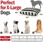 Rectangle Large Dog Bed Washable – Non Slip Comfy Pet Bed – Dog Crate Bed with Removable Washable Cover – Dog Kennel Bed for Sleeping - Dog Bed X-Large Breed 50X42X5 Inch – Black - Image 2