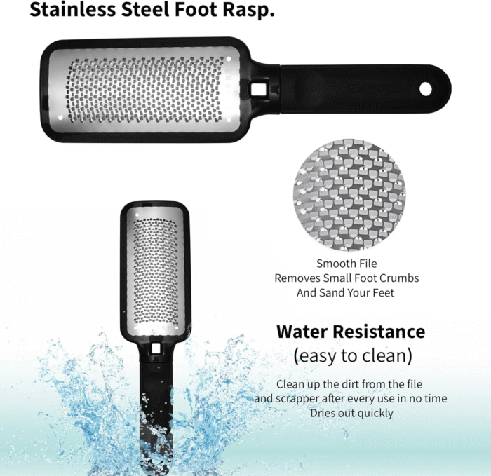 Professional Foot Scrubber for Hard Skin - Foot File, Foot Scraper & Callus Remover for Feet Leaving Soft & Smooth Heels (Foot Rasp, Pack 1) - Image 3