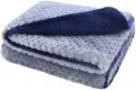 Dog Blankets for Small Dogs & Cats for Couch, Reversible Flannel Blankets for Pets 24X32 Inch,Cat Blankets for Indoor Cats Washable (Blue) - Image 7