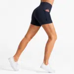 High Waist Yoga Shorts for Women with 2 Side Pockets Tummy Control Running Home Workout Shorts - Image 2
