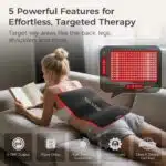 Red Light Therapy for Body, Dual Chip 660Nm 850Nm Red near Infrared Light with Timer, Large Pads Belt Wearable Wrap, Infrared Light Therapy for Muscle Back Waist Pain. 43W - Image 6