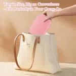 Small Travel LED Makeup Mirror Case with 3 Adjustable Color Light Settings, Dust-Proof Jewelry Box, Mini Cosmetic Train Case Ideal for Short Trips (Croc Pink) - Image 5