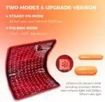 Red Light Therapy for Body, Dual Chip 660Nm 850Nm Red near Infrared Light with Timer, Large Pads Belt Wearable Wrap, Infrared Light Therapy for Muscle Back Waist Pain. 43W - Image 8