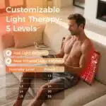 Red Light Therapy for Body, Dual Chip 660Nm 850Nm Red near Infrared Light with Timer, Large Pads Belt Wearable Wrap, Infrared Light Therapy for Muscle Back Waist Pain. 43W - Image 9