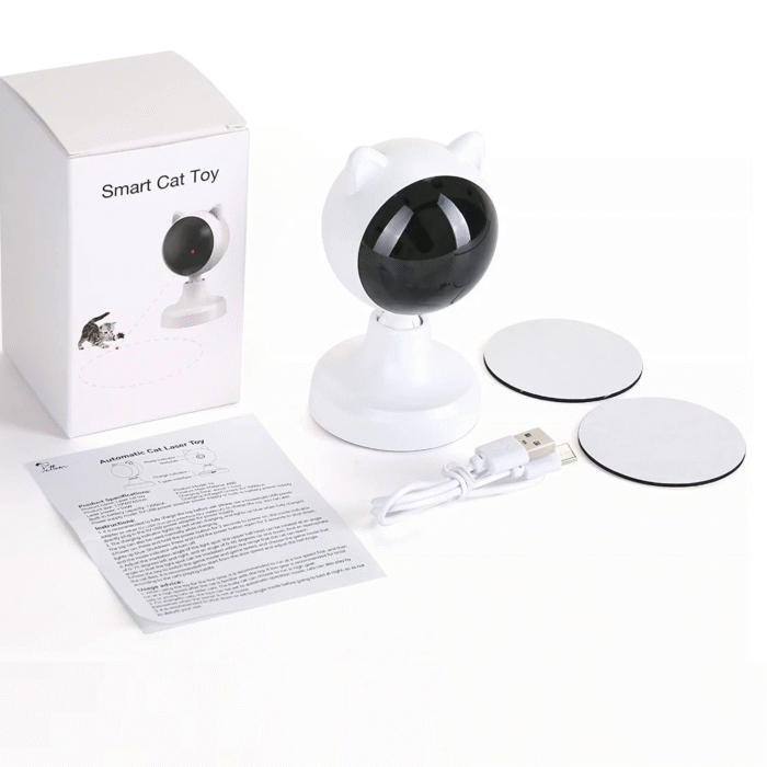Automatic Cat Laser Toys, Interactive Laser Cat Toys for Indoor Cats/Kitty/Dogs, Cat Laser Toy Automatic White - Image 4