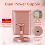 Cosmetic Vanity Mirror, Adjustable LED Light, 1X/10X Magnification, Rose Gold - Image 4