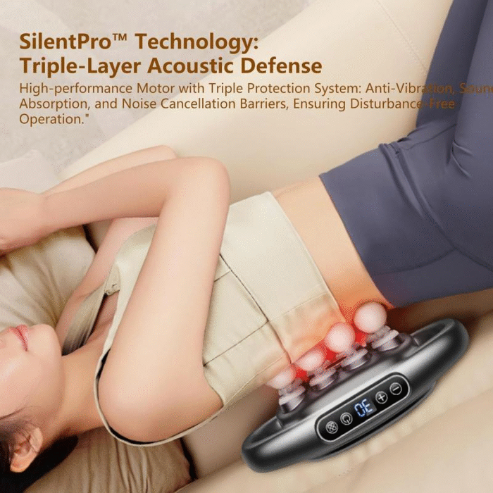 16-Head Deep Tissue Massage Gun with 30 Levels & 30 Modes, Red Light Therapy, Quiet Percussion Massager for Back, Shoulders, Legs, and Muscle Pain Relief,Relieve Fascial Inflammation Gift White Grey - Image 10