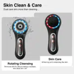 Face Scrubber Exfoliator,Facial Cleansing Brush Rechargeable IPX7 Waterproof with 5 Brush Heads,Electric Face Spin Brush for Exfoliating, Massaging and Deep Cleansing - Image 4
