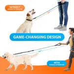 Heavy Duty Rope Bungee Leash for Large and Medium Dogs with Anti-Pull for Shock Absorption - No Slip Reflective Lead for outside (Teal, Bungee Leash- 5.5 Ft) - Image 4