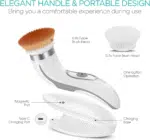 Facial Cleansing Brush-Spin Face Scrubber Exfoliator Rechargeable, 2-Speed Rotation, Electric Face Wash Brushes for Cleansing and Exfoliating, with 2 Brush Heads, Grey - Image 6
