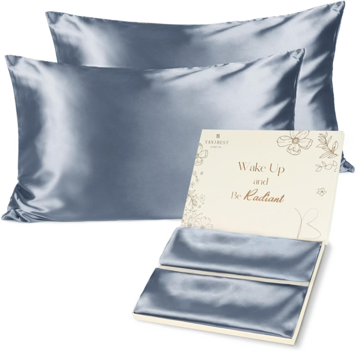 Satin Pillowcase, Silk Pillow Cases for Hair and Skin with Zipper, Queen Pillow Cases Set of 2 for 20"X30", Exquisite Packaging for Women Men - Image 1