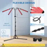 Red Light Therapy for Body, 180 Leds Red and Blue Light Therapy Lamp with Tripod, 3-In-1 Chip Designed 415Nm＆660Nm＆850Nm Infrared Light Therapy for Face - Image 6
