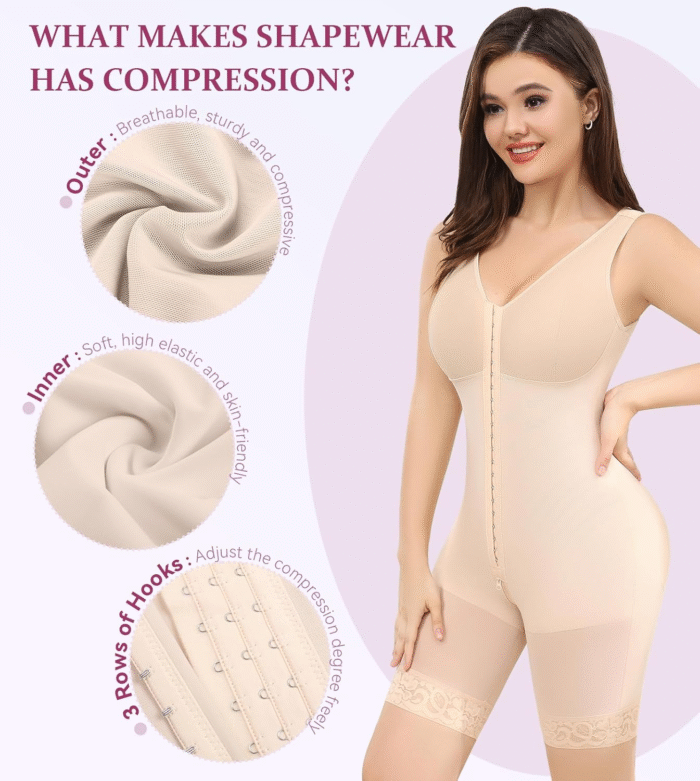Fajas Colombianas Shapewear for Women Tummy Control Bodysuit Body Shaper for Women Post Surgery Compression - Image 3