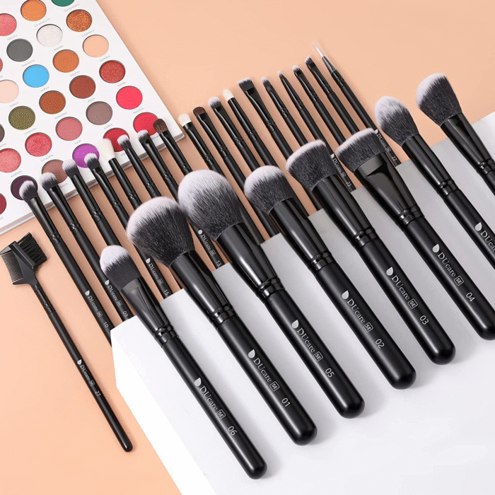 Professional Makeup Brushes Set 27Pcs Makeup Brush Set Premium Synthetic Kabuki Foundation Blending Face Powder Blush Concealers Eye Shadows Brushes - Image 7