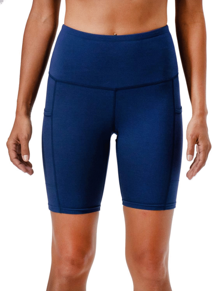 Women'S 2-Pack High Waist Workout Yoga Running Exercise Shorts with Side Pockets - Image 3