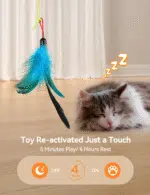 Interactive Cat Toys for Indoor Cats, 2 in 1 Automatic Laser Teaser Cat Toy, USB Rechargeable Self Play Toy for Cats and Kittens, White - Image 5