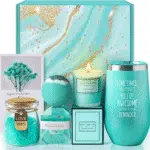 Gifts for Mom, Women, Wife, Girlfriend, Sister, Best Friend, Her - Unique Mothers Day, Birthday, Valentines, Christmas Gifts - Gardenia Inspirational Self Care Spa Gift Basket Set, Thank You Gifts