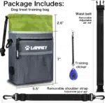Dog Treat Pouch - 3 Ways to Wear Dog Treat Bag, Dog Training Treat Pouches for Pet Training with Clicker, Shoulder Strap, Adjustable Belt, Poop Bag Dispenser, Easily Carrying Kibble Snacks Pet Toys - Image 2