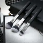 Makeup Brushes 3Pcs Foundation Contour Bronzer Brush,Concealer Brush,Blusher Powder Brush, Face Kabuki Travel Buffing Stippling Liquid Blending Makeup Brush Set Black - Image 8