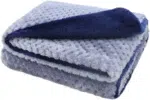 Dog Blankets for Small Dogs & Cats for Couch, Reversible Flannel Blankets for Pets 24X32 Inch,Cat Blankets for Indoor Cats Washable (Blue)