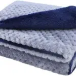 Dog Blankets for Small Dogs & Cats for Couch, Reversible Flannel Blankets for Pets 24X32 Inch,Cat Blankets for Indoor Cats Washable (Blue)