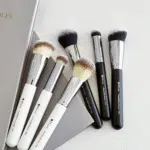 Makeup Brushes 3Pcs Foundation Contour Bronzer Brush,Concealer Brush,Blusher Powder Brush, Face Kabuki Travel Buffing Stippling Liquid Blending Makeup Brush Set Black - Image 9