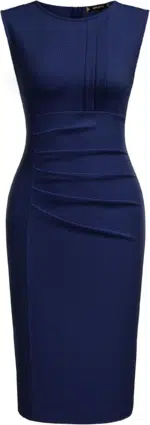 Women'S Retro Ruffle Sleeveless Cocktail Party Pencil Dress - Image 5