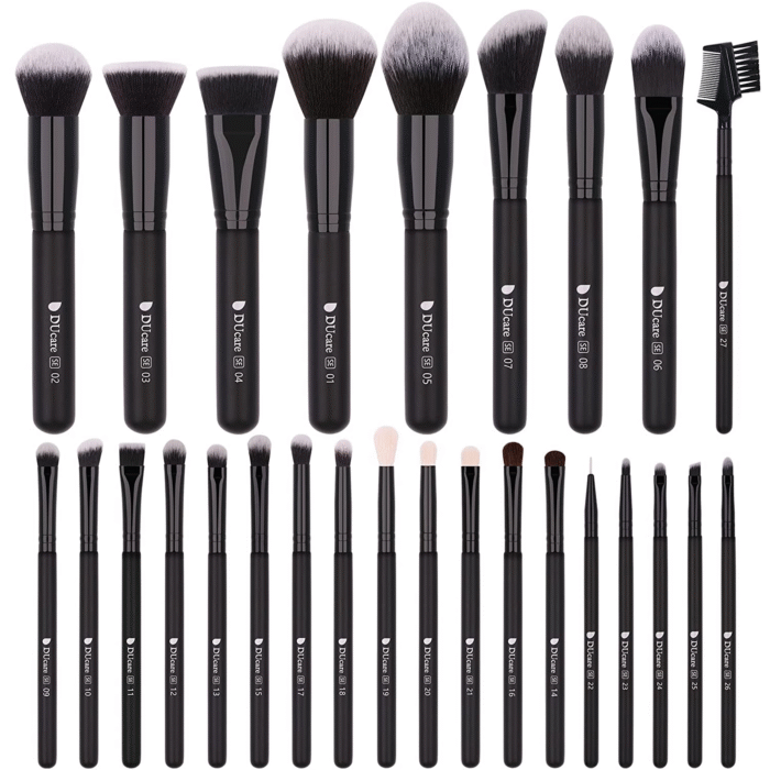 Professional Makeup Brushes Set 27Pcs Makeup Brush Set Premium Synthetic Kabuki Foundation Blending Face Powder Blush Concealers Eye Shadows Brushes - Image 9
